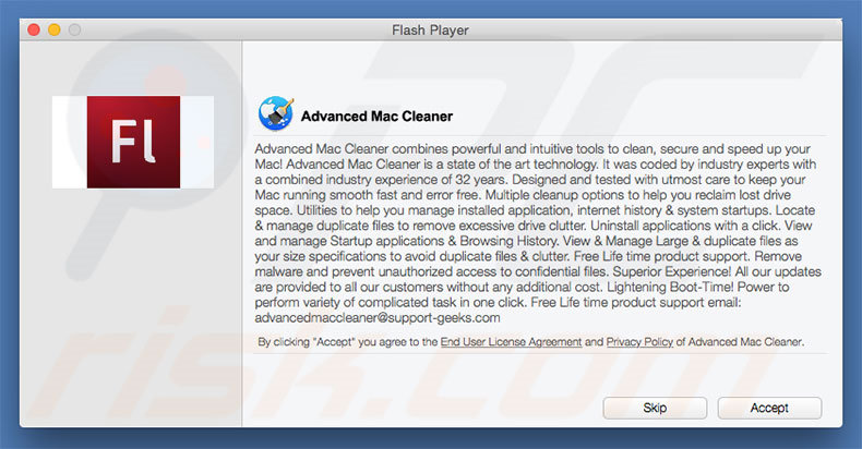 get rid of advanced mac cleaner virus